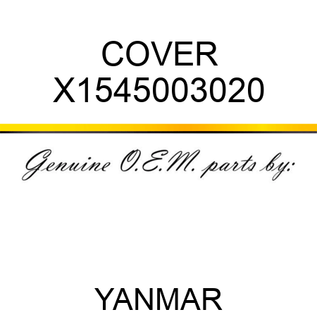 COVER X1545003020