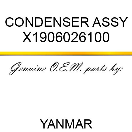 CONDENSER ASSY X1906026100