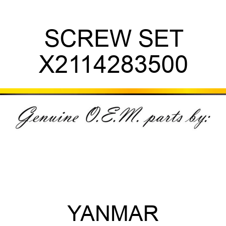 SCREW SET X2114283500