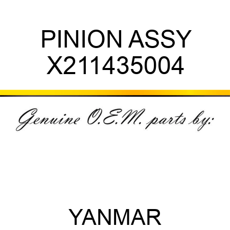 PINION ASSY X211435004