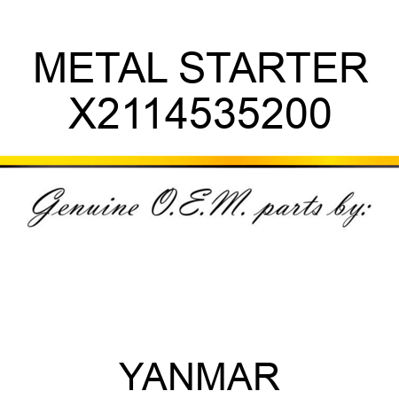 METAL, STARTER X2114535200