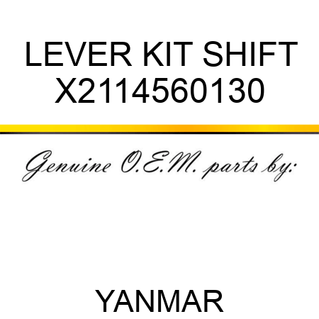 LEVER KIT, SHIFT X2114560130