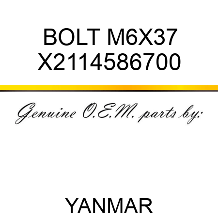 BOLT, M6X37 X2114586700