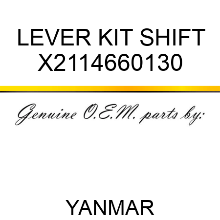 LEVER KIT, SHIFT X2114660130