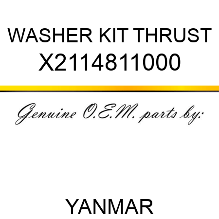 WASHER KIT, THRUST X2114811000