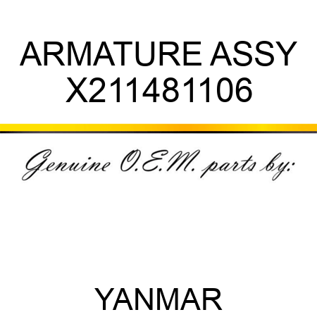 ARMATURE ASSY X211481106