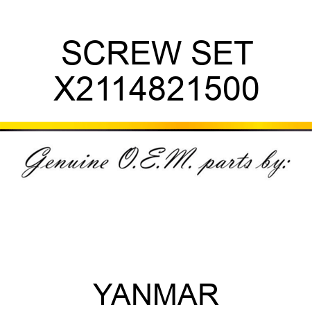 SCREW SET X2114821500