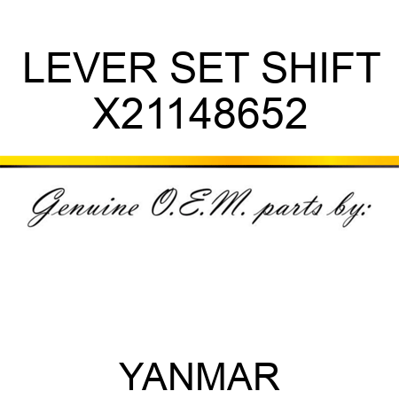 LEVER SET, SHIFT X21148652