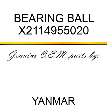 BEARING, BALL X2114955020