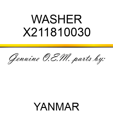 WASHER X211810030