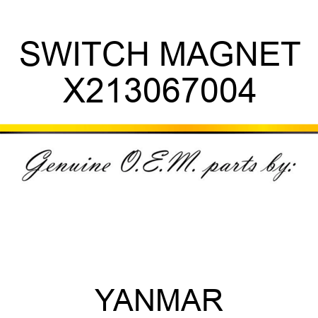 SWITCH, MAGNET X213067004