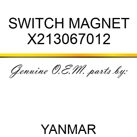 SWITCH, MAGNET X213067012