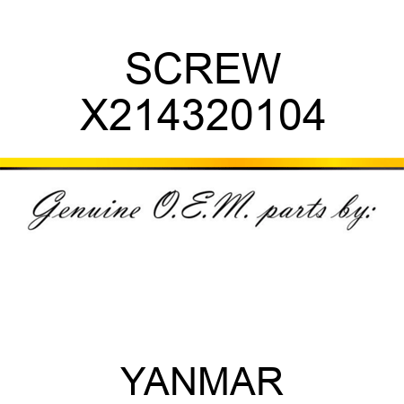 SCREW X214320104