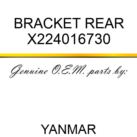 BRACKET, REAR X224016730