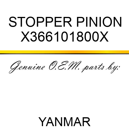 STOPPER, PINION X366101800X