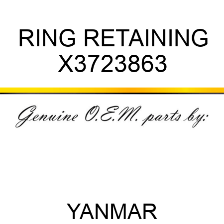 RING, RETAINING X3723863