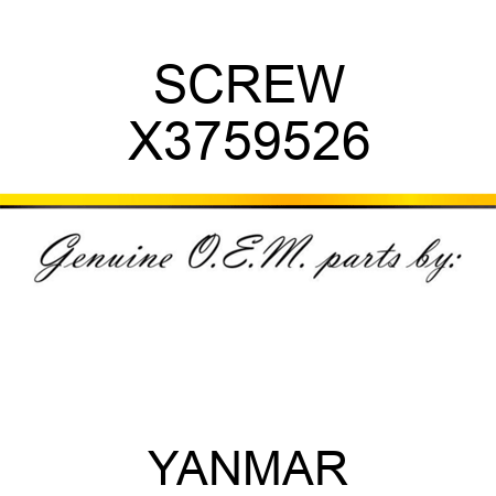 SCREW X3759526