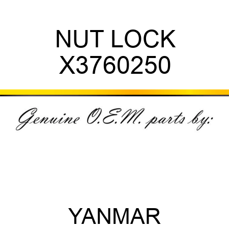 NUT, LOCK X3760250