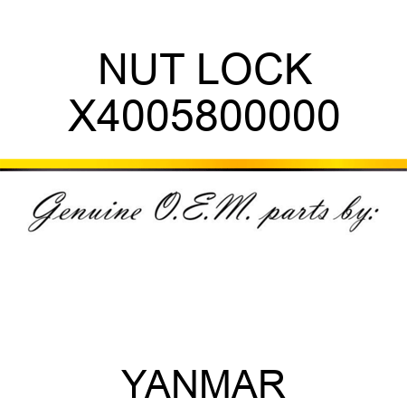 NUT, LOCK X4005800000