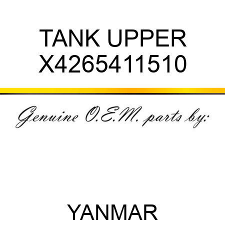 TANK, UPPER X4265411510