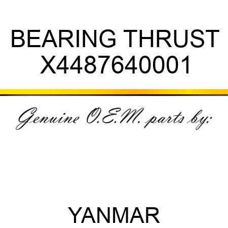 BEARING, THRUST X4487640001