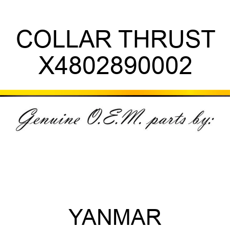 COLLAR, THRUST X4802890002