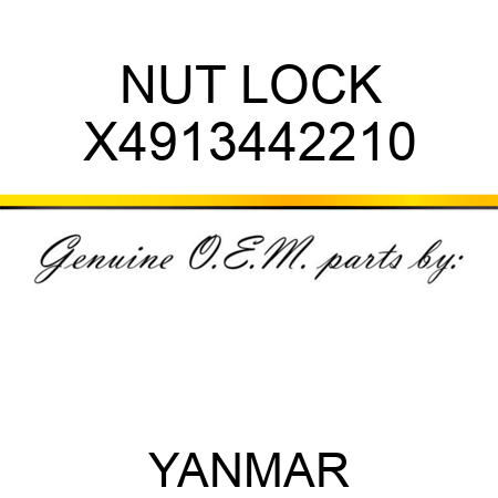 NUT, LOCK X4913442210