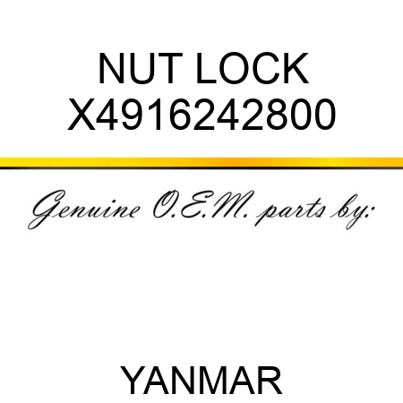 NUT, LOCK X4916242800