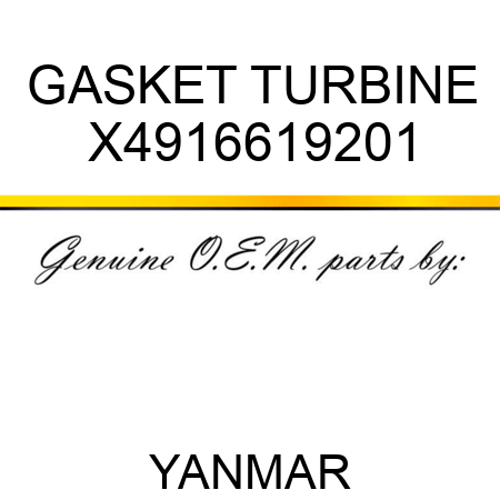 GASKET, TURBINE X4916619201