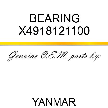 BEARING X4918121100