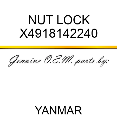 NUT, LOCK X4918142240