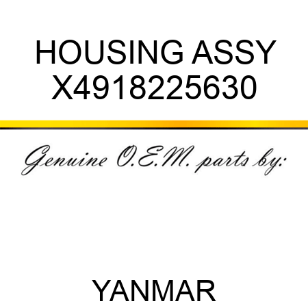 HOUSING ASSY X4918225630