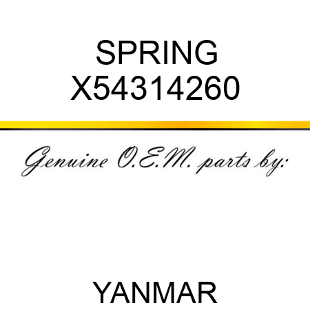 SPRING X54314260