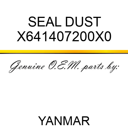 SEAL, DUST X641407200X0