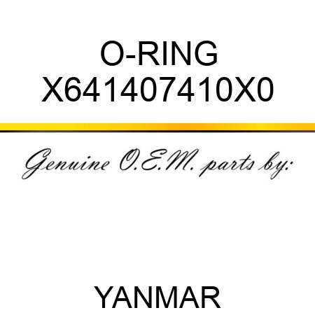 O-RING X641407410X0