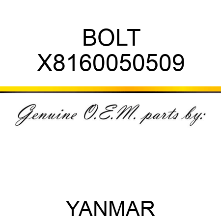 BOLT X8160050509