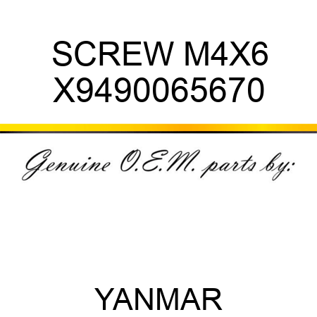 SCREW, M4X6 X9490065670