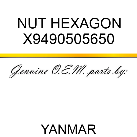 NUT, HEXAGON X9490505650