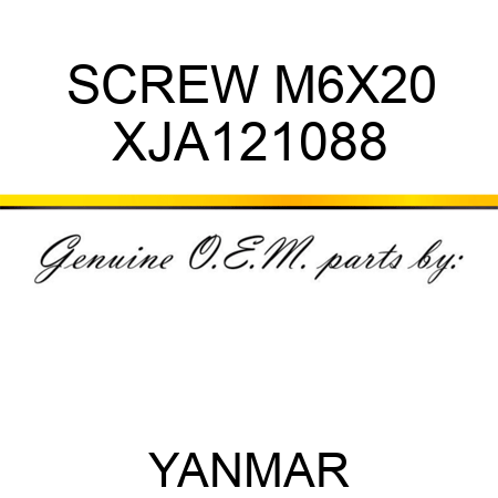 SCREW, M6X20 XJA121088