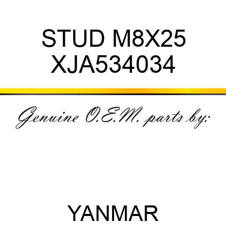 STUD, M8X25 XJA534034