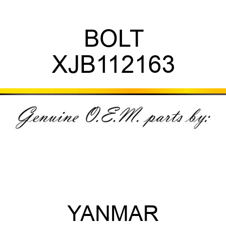 BOLT XJB112163