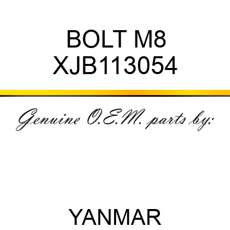 BOLT, M8 XJB113054