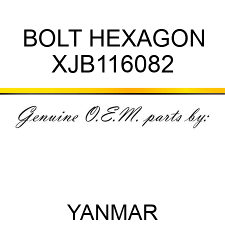 BOLT, HEXAGON XJB116082