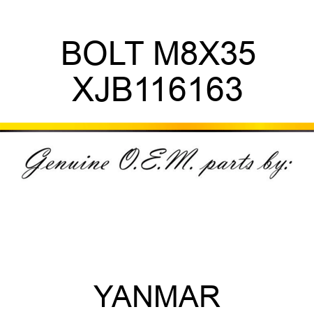 BOLT, M8X35 XJB116163