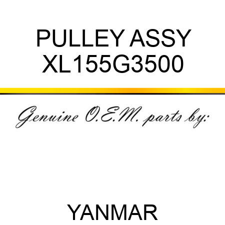 PULLEY ASSY XL155G3500