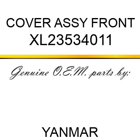 COVER ASSY, FRONT XL23534011