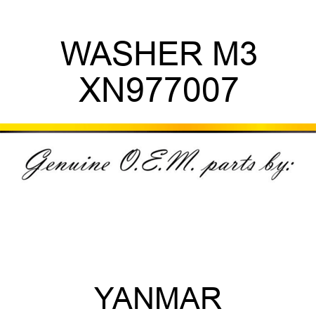 WASHER, M3 XN977007