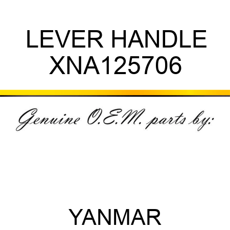 LEVER, HANDLE XNA125706