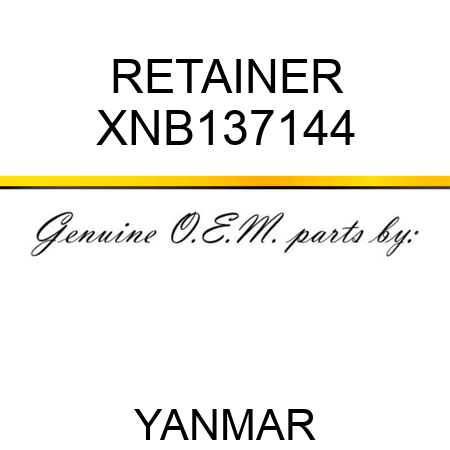 RETAINER XNB137144