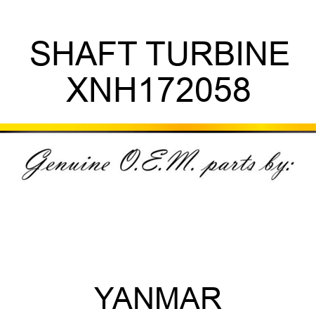 SHAFT, TURBINE XNH172058